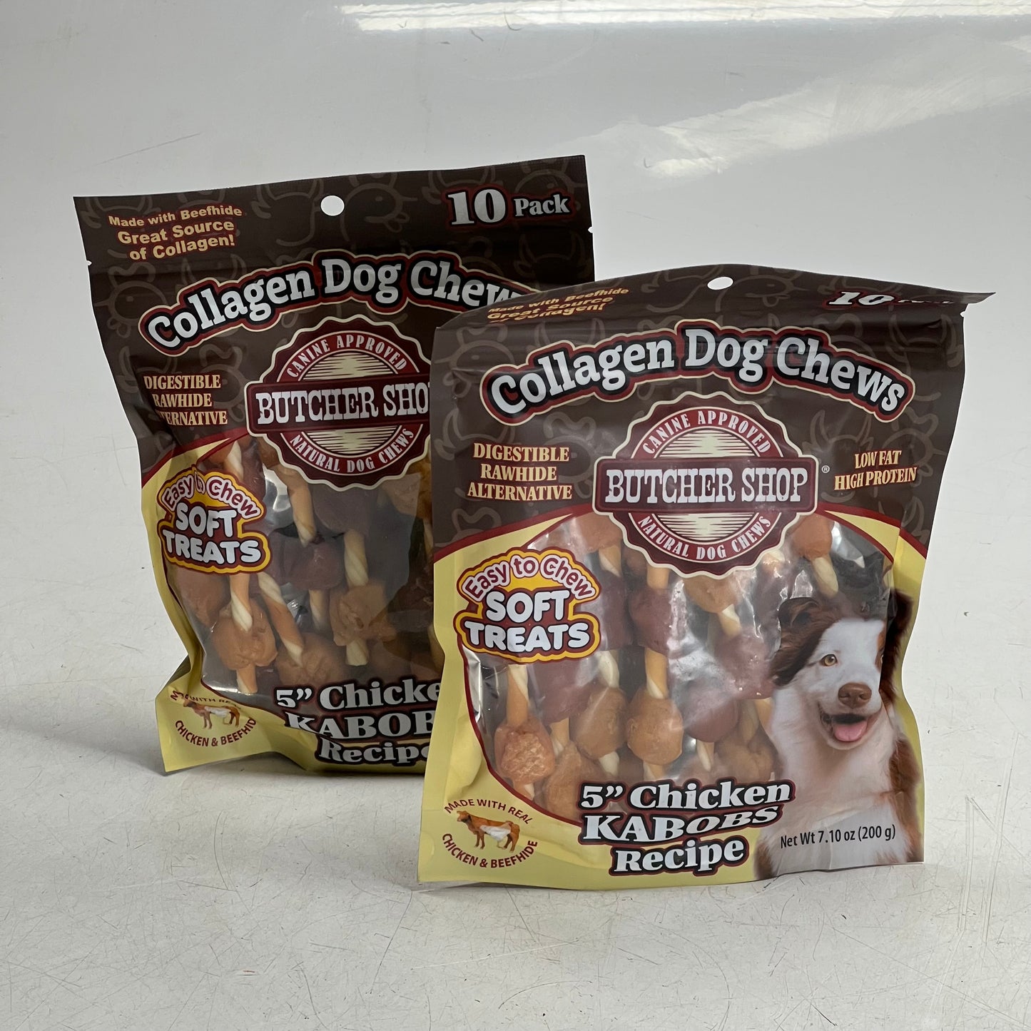 BUTHER SHOP (2 PACK) Natural Dog Chews 5" Chicken Kabobs Recipe 7.10 oz 017838 BB 12/27