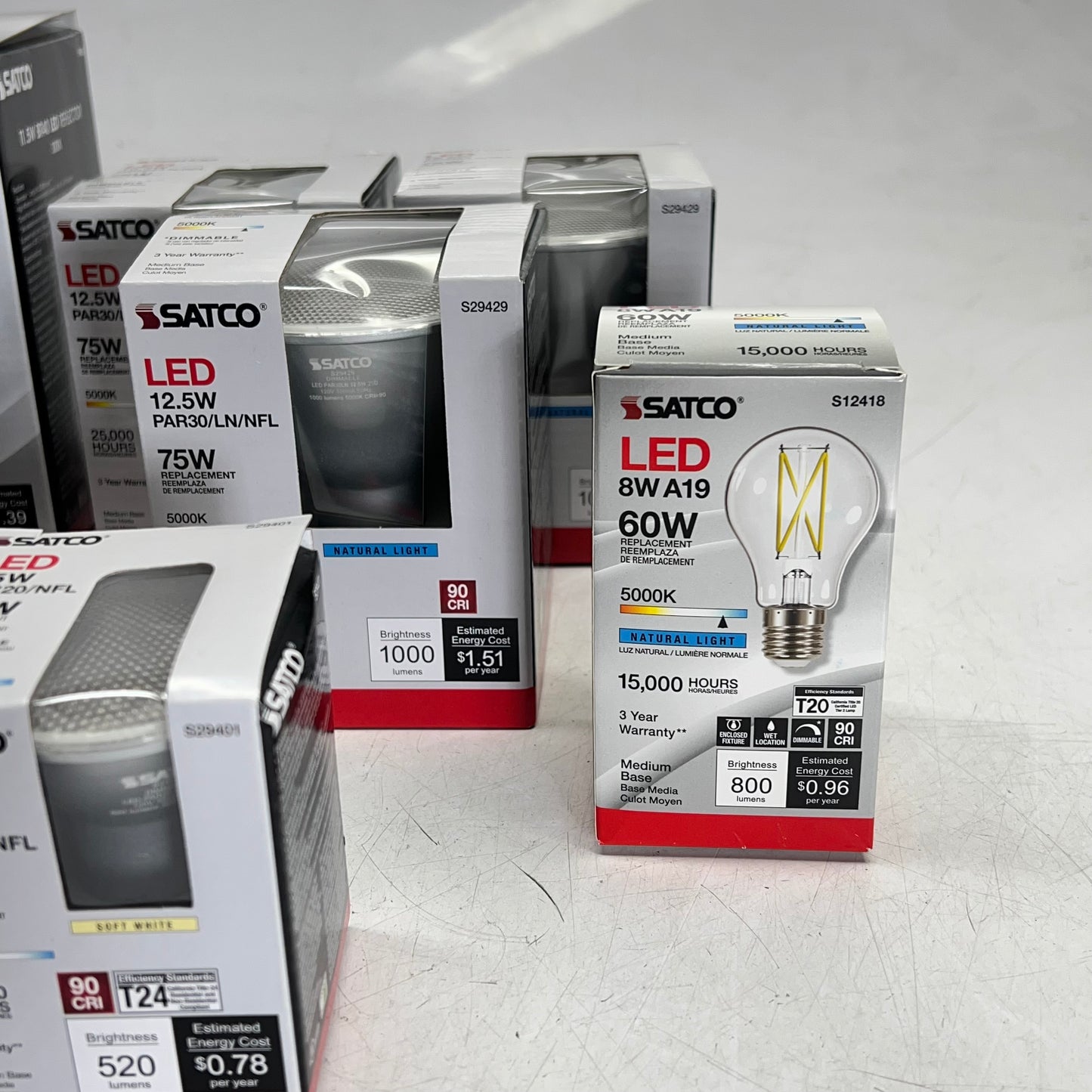 ZA@ SATCO (10 PACK) Lot Of Assorted Light Bulbs