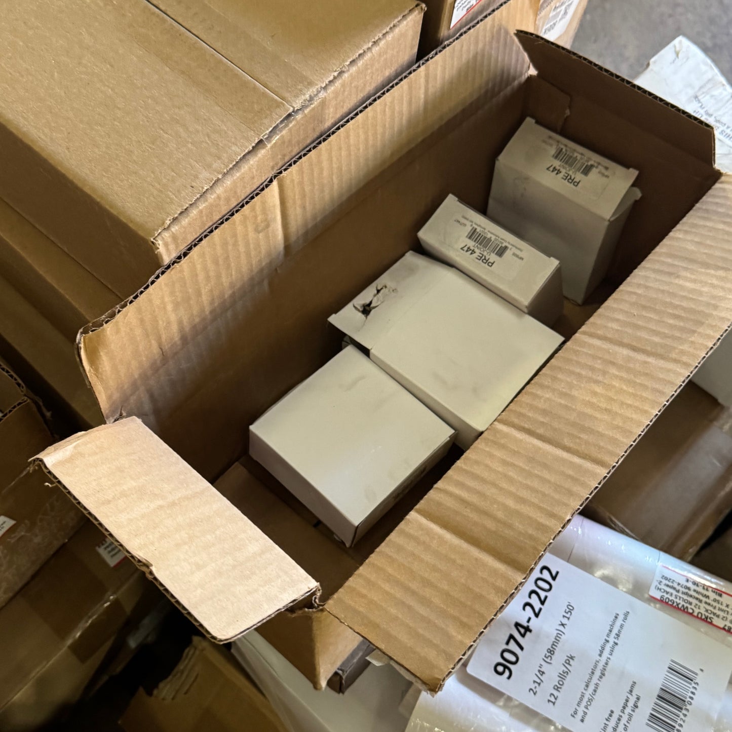 ZA@ Pallet of MIXED Battery Charger, Receipt Paper, Folders Letter, Railroad Train Railcar, Etc... (AS-IS)