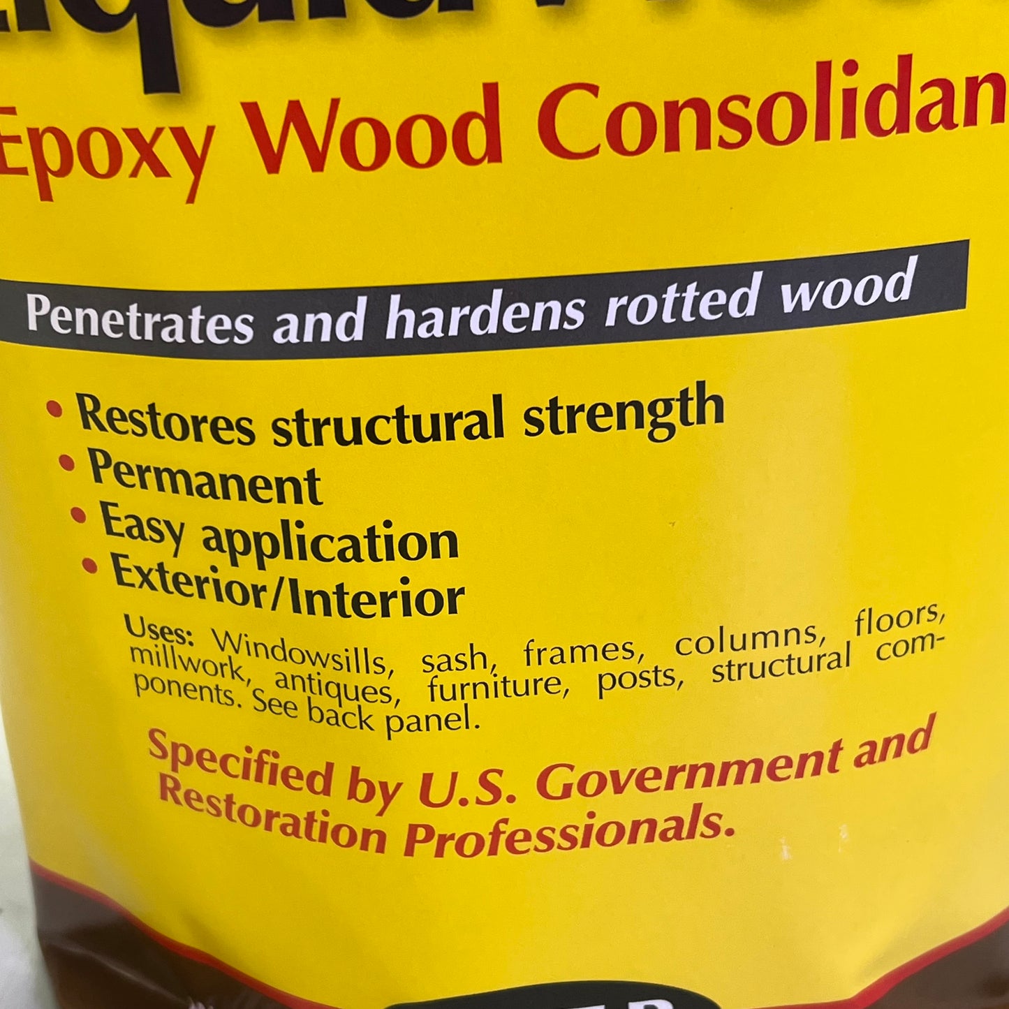 ABATRON Liquid Wood Epoxy Wood Consolidate Kit Part A & Part B 1 Gal (Dented)