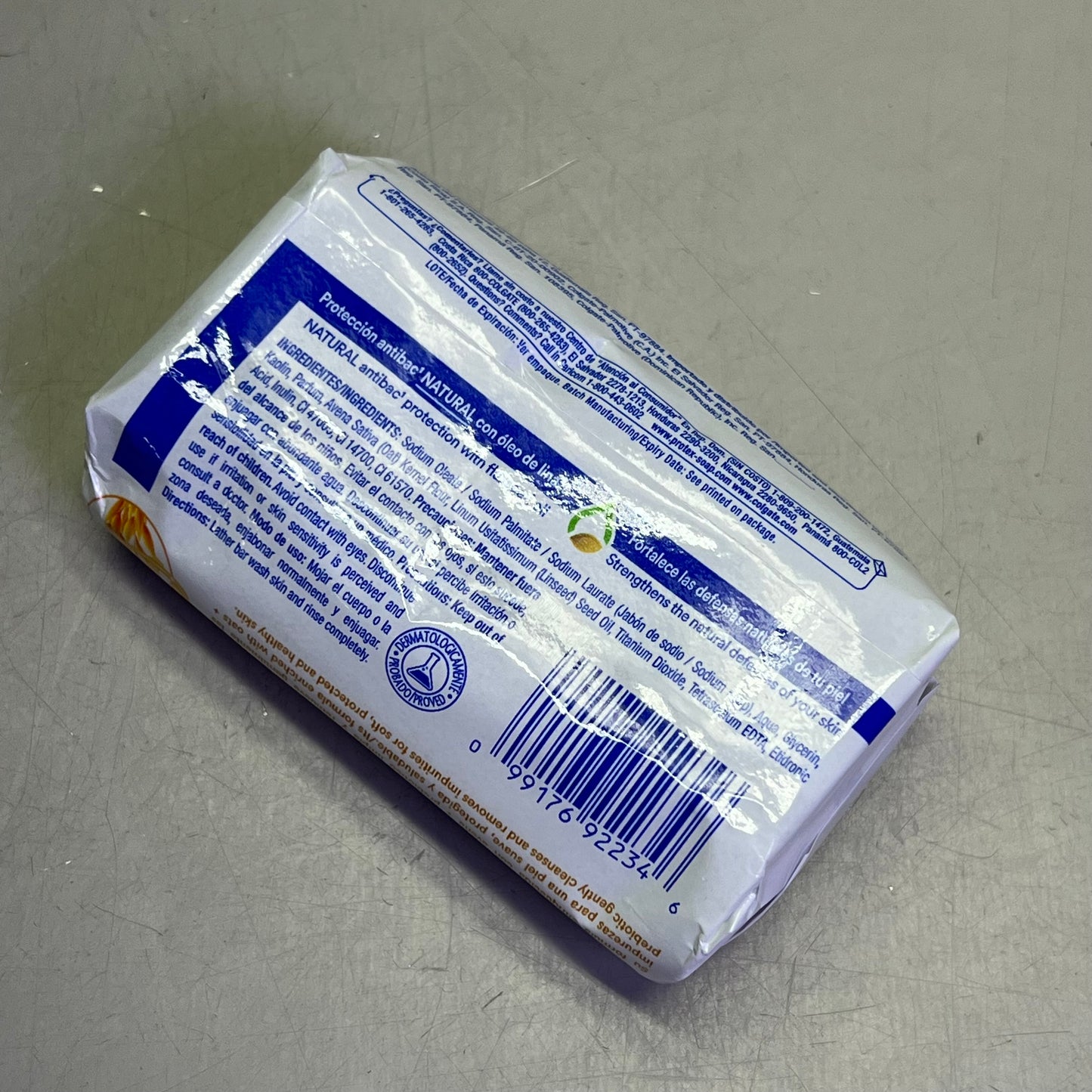 PROTEX (12 PACK) Oats & Flaxseed Oil +Prebiotic Natural Antibac Bar Soap 3.88oz