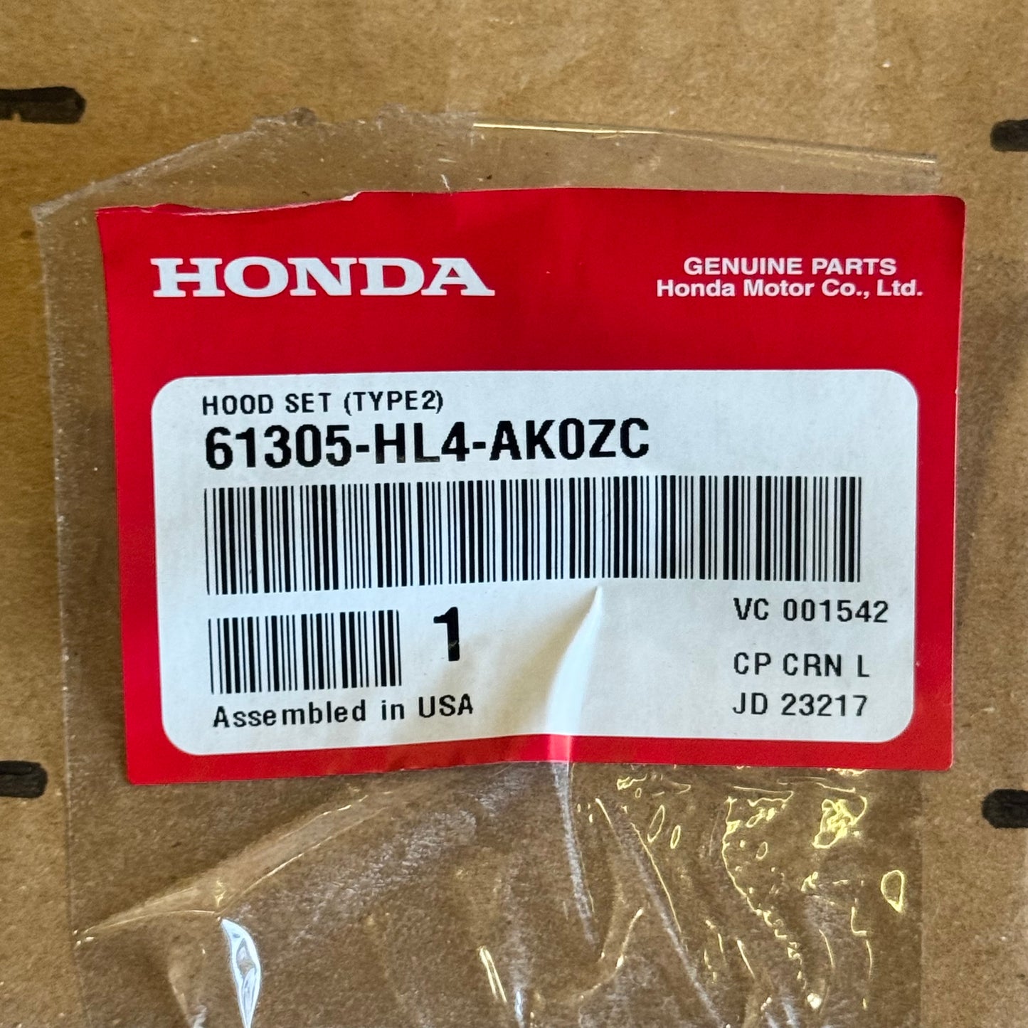 HONDA Genuine Parts 61305-HL4-AL0ZC Green 37”Lx21.5”H