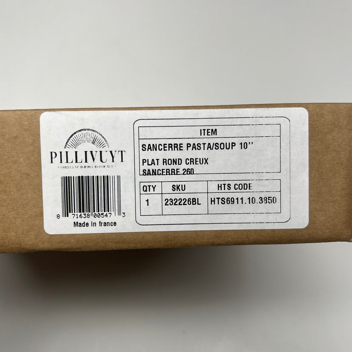 PILLIVUYT (4 PACK) Most Popular Sancerre Porcelain Soup & Pasta Bowls White 10"