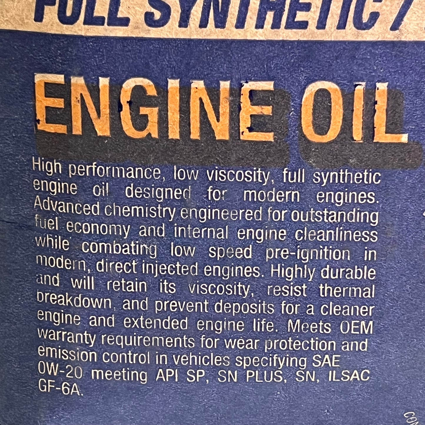 KLONDIKE Full Synthetic Automotive Engine Oil Premium Quality 5.8 Gal KL-LD3082