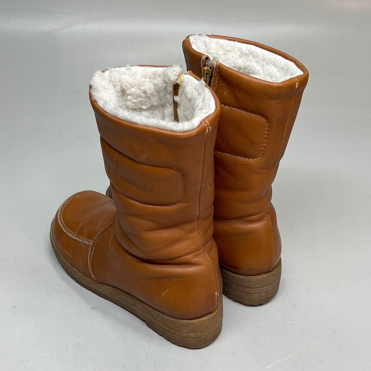 BLONDO Leather Fur Lined Boots Made In Canada Women's Sz 8 Brown (Pre-Owned)