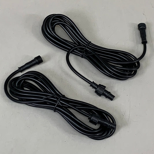 GENSSI (2 PACK) LED Rock Lights Wire Extension 3 Pin  8ft Black 8FT-STND-EXT
