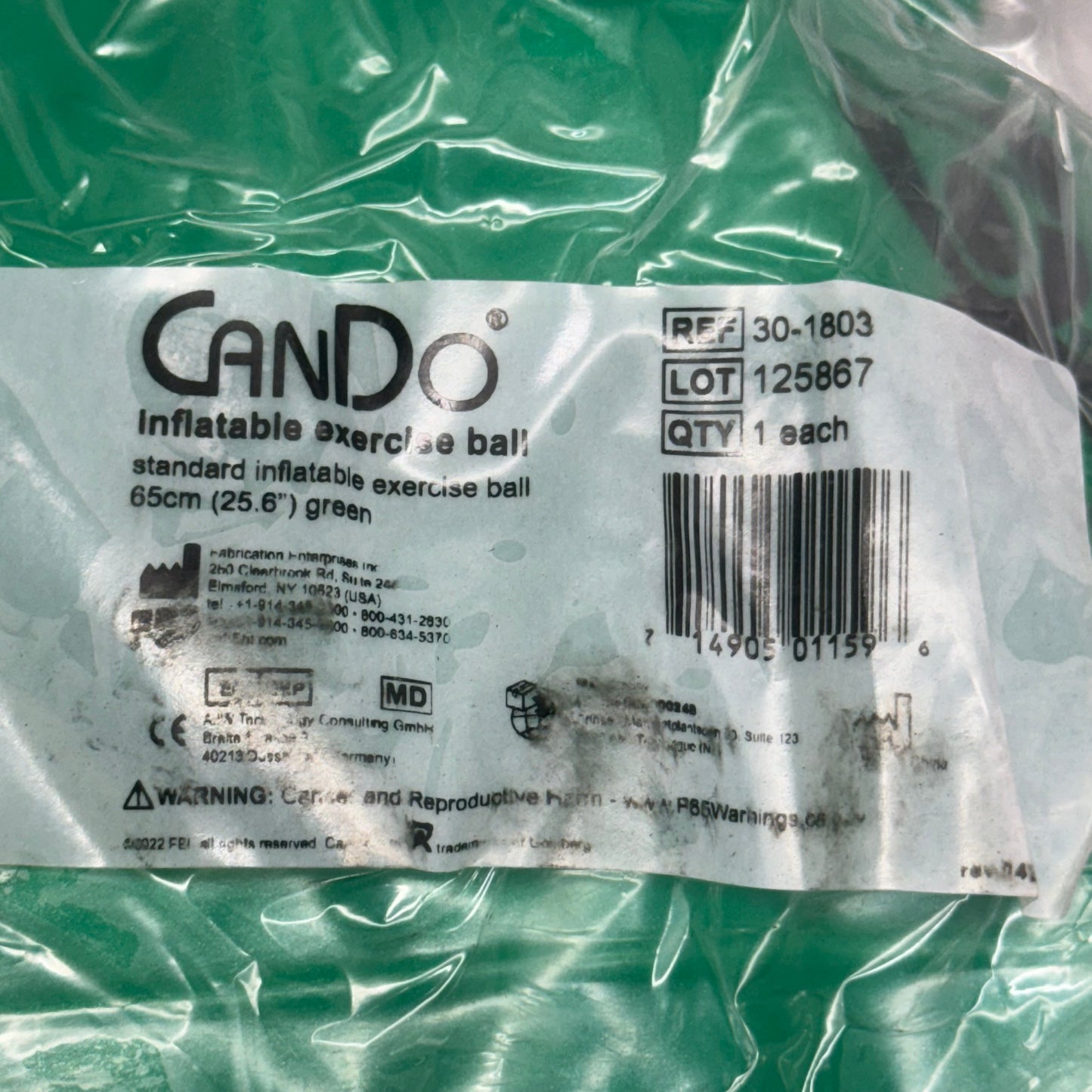 CANDO Exercise Ball 25.5”D Green