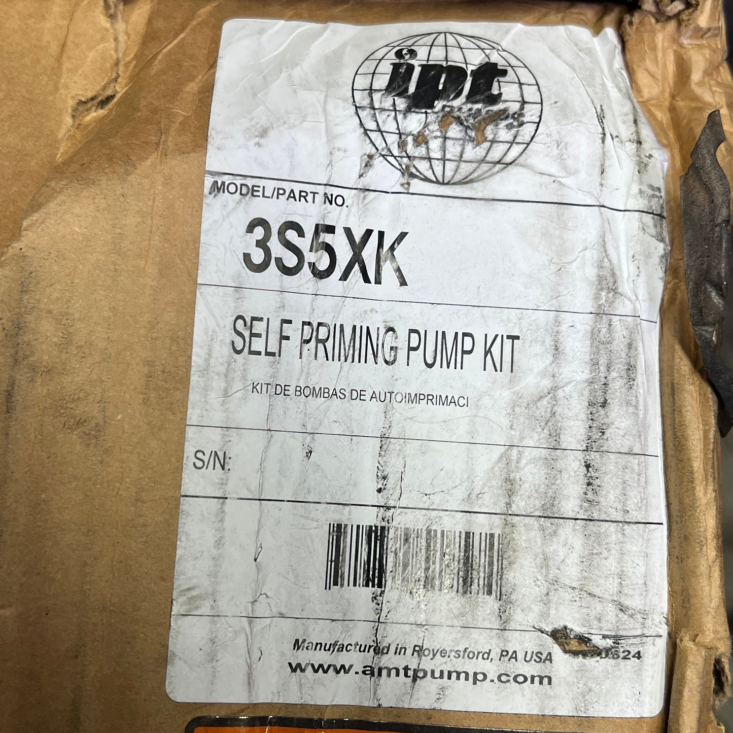 IPT Gorman-Rupp Trash Pump Kit No Engine 3" 290GPM 3/4" Keyed Shaft 3S5XK (Used)