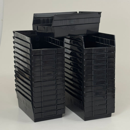 QUANTUM STORAGE SYSTEMS (27 PACK) Plastic Shelve Bins Nest-able 11-5/8" L 1NTX2