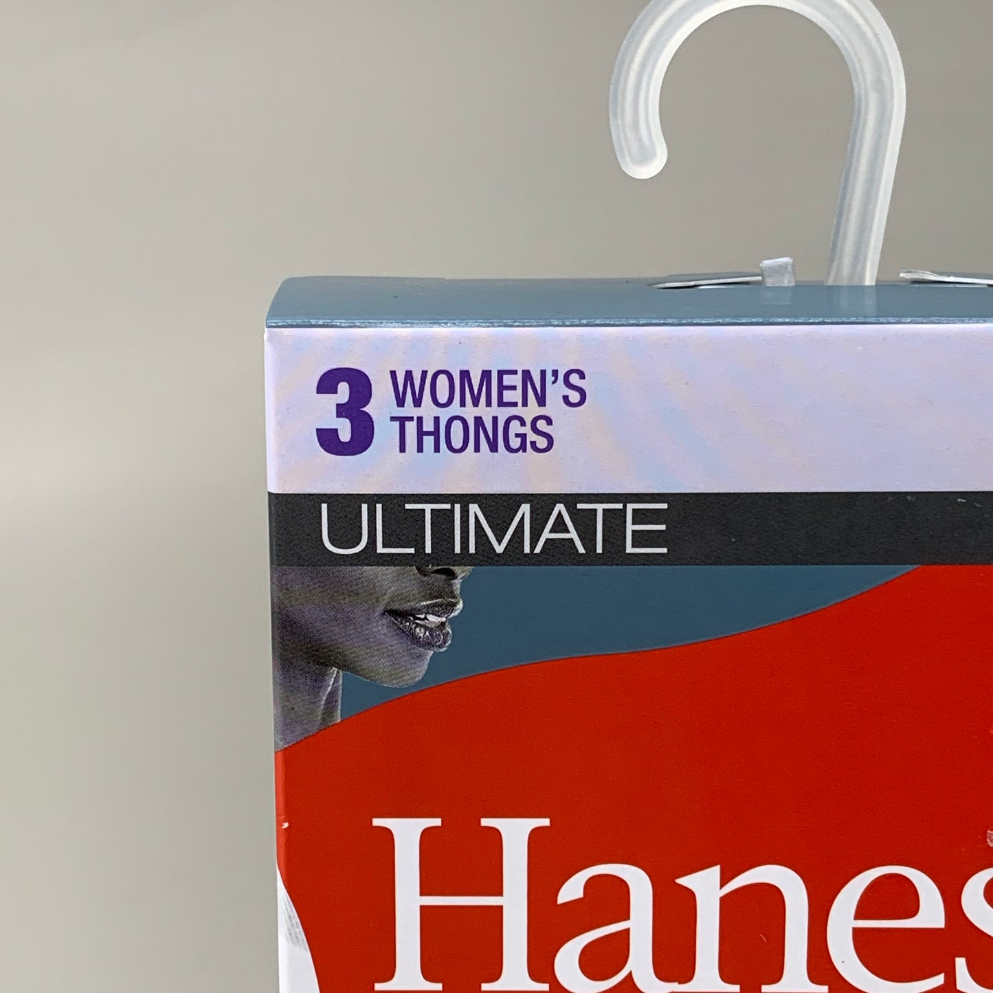 HANES 3 PACK!! Originals Women's Breathable Cotton Stretch Thongs Underwear Sz 8/XL Navy/White/Floral 45U0BT