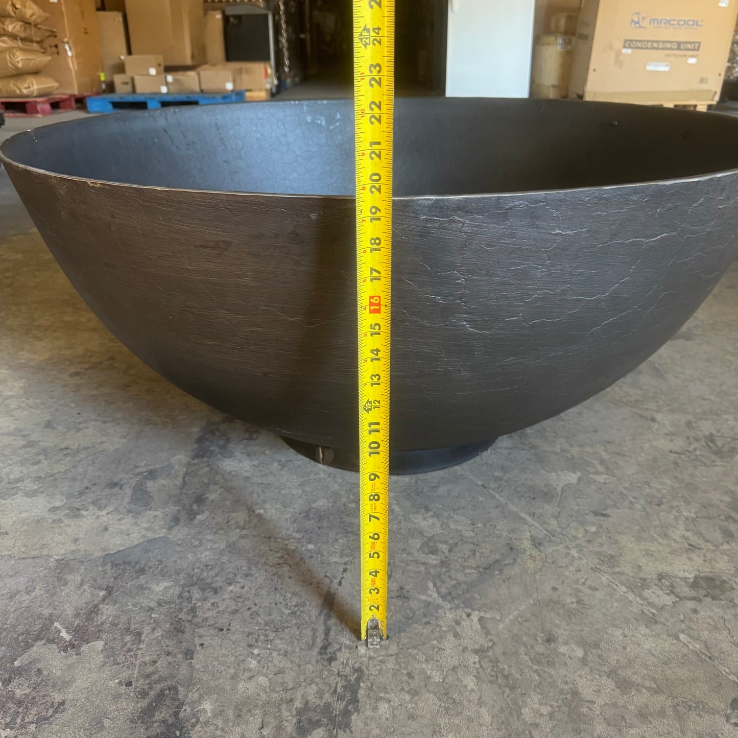 ASH & EMBER 42" Hemisphere Wood Burning Fire Pit Bowl - Cast Iron Outdoor Patio Firepit 42HEMIPIT_AE