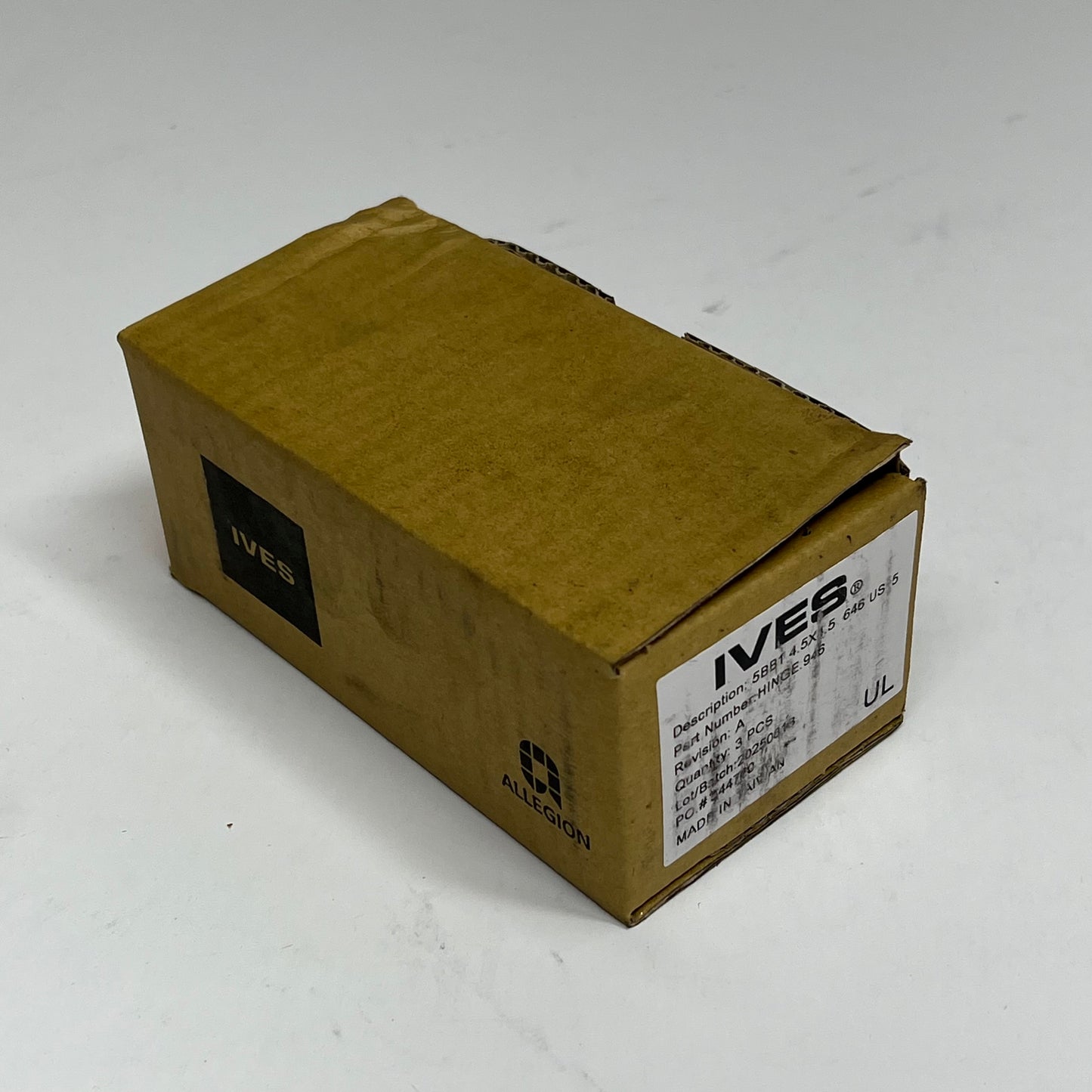 IVES (3 PACK) 5-Knuckle Full Mortise Butt Hinge 4.5X1.5 Stainless Steel 5BB1