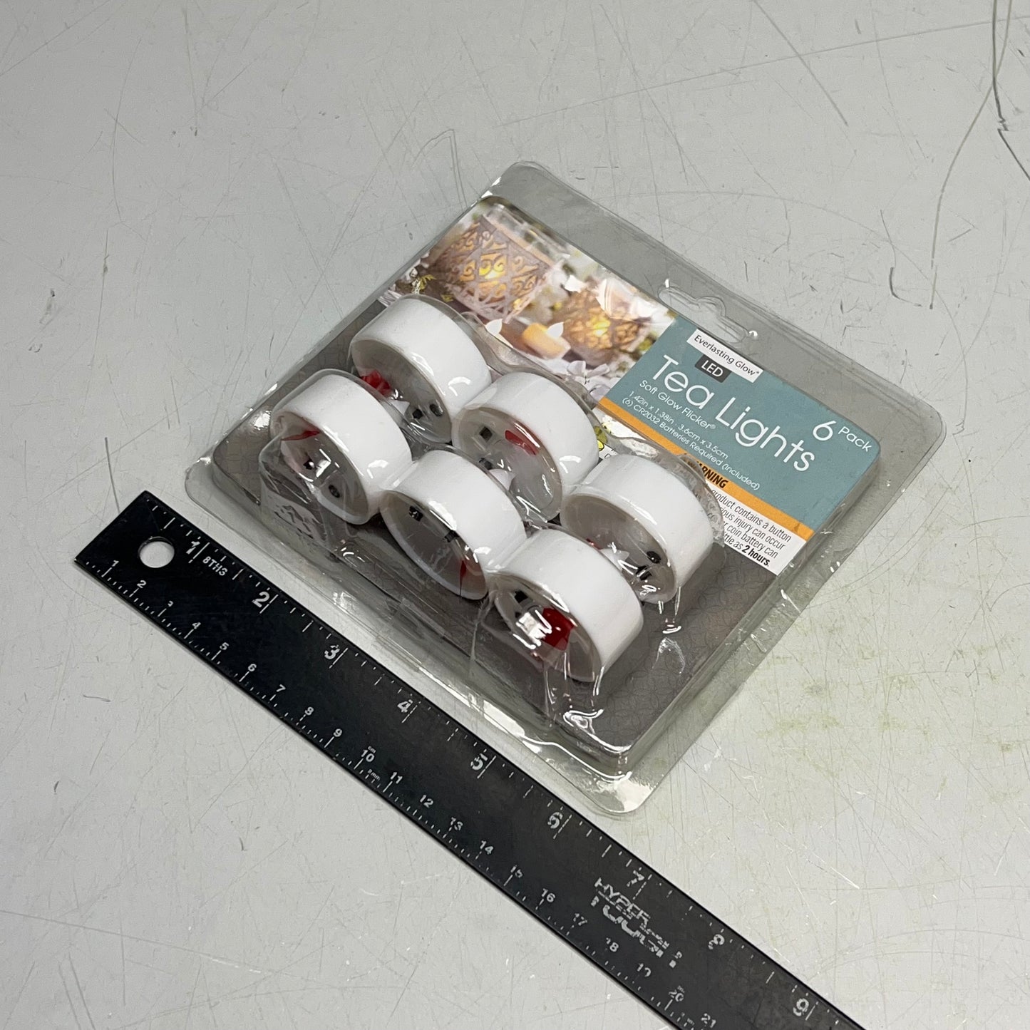 EVERLASTING GLOW (4 PACK, 6 LIGHTS EACH) LED Tea Lights Soft Glow Flicker 23097