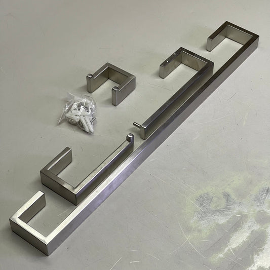 Bathroom Accessory Set (Towel Bar, Robe Hook, & More!) Nickel
