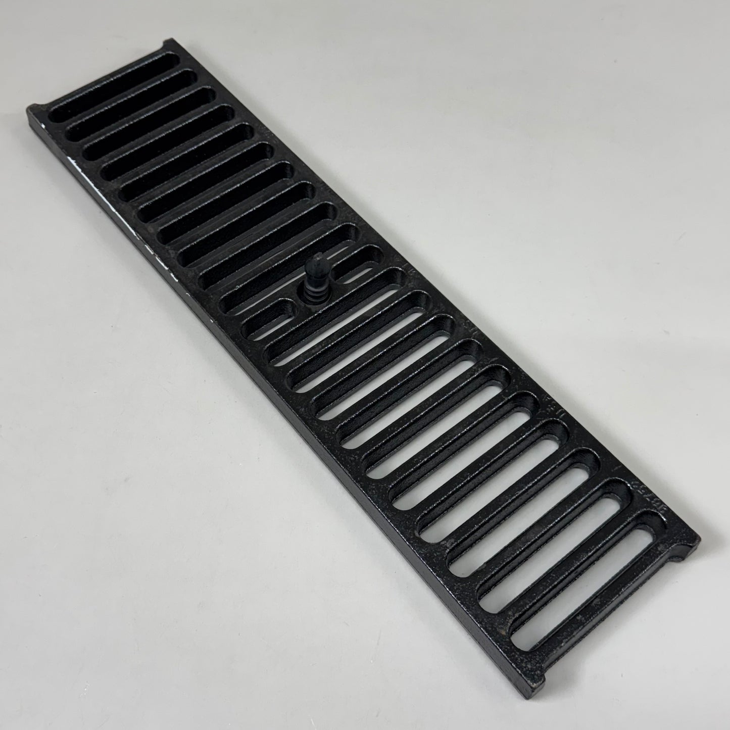 ZA@ UNBRANDED Slotted Drop-In Cast Iron Floor Drain Grate Rectangle 20" L Black