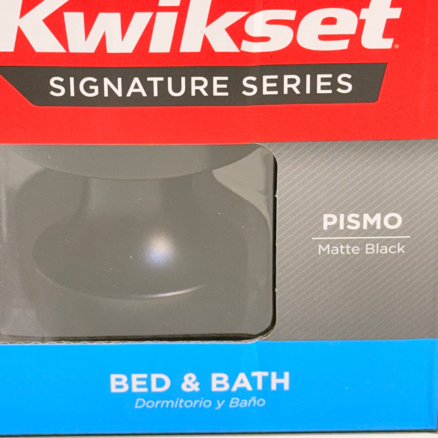 KWIKSET Signature Series Bed & Bath Microban PISMO Matte Black 97300-930