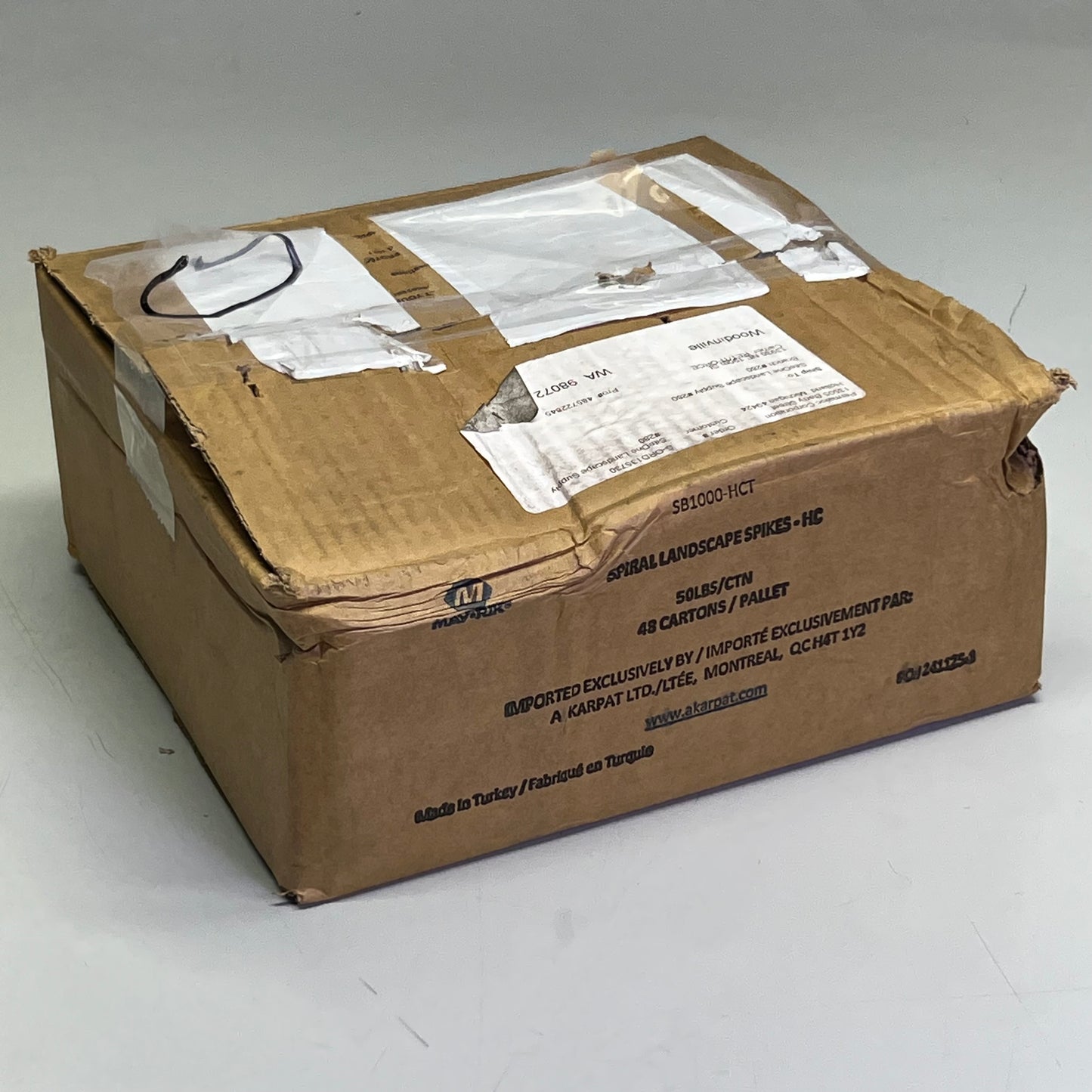 AKARPAT (48 PACK) Hot-Dip Spiral Landscape Spike 10"L Grey SB1000-HCT