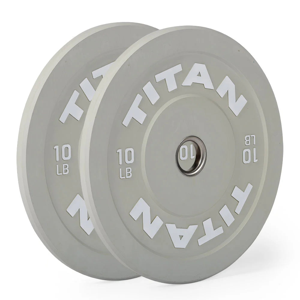 TITAN (2 PACK) 10 Lb Economy Color Bumper Plates, Grey 430346