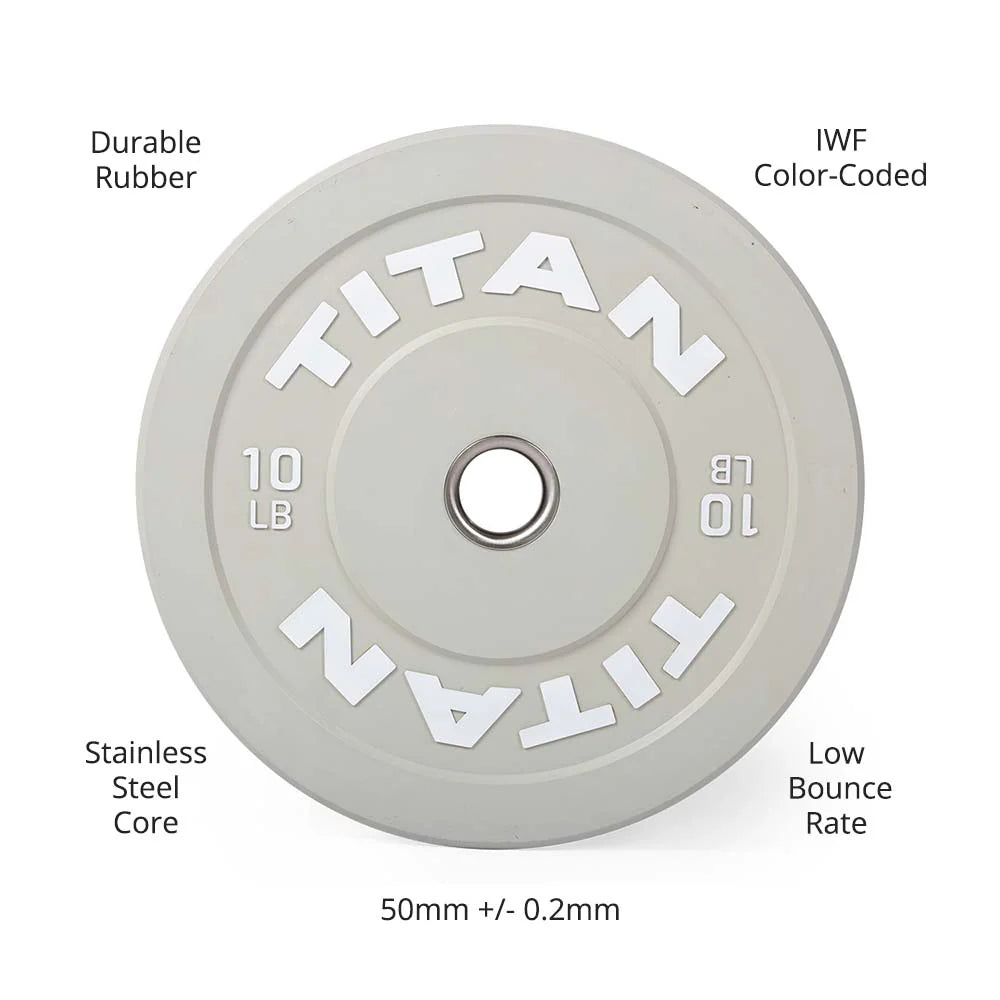 TITAN (2 PACK) 10 Lb Economy Color Bumper Plates, Grey 430346
