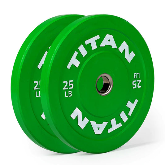 TITAN (2 PACK) 25 Lb. Economy Color Bumper Plates, Green 430347