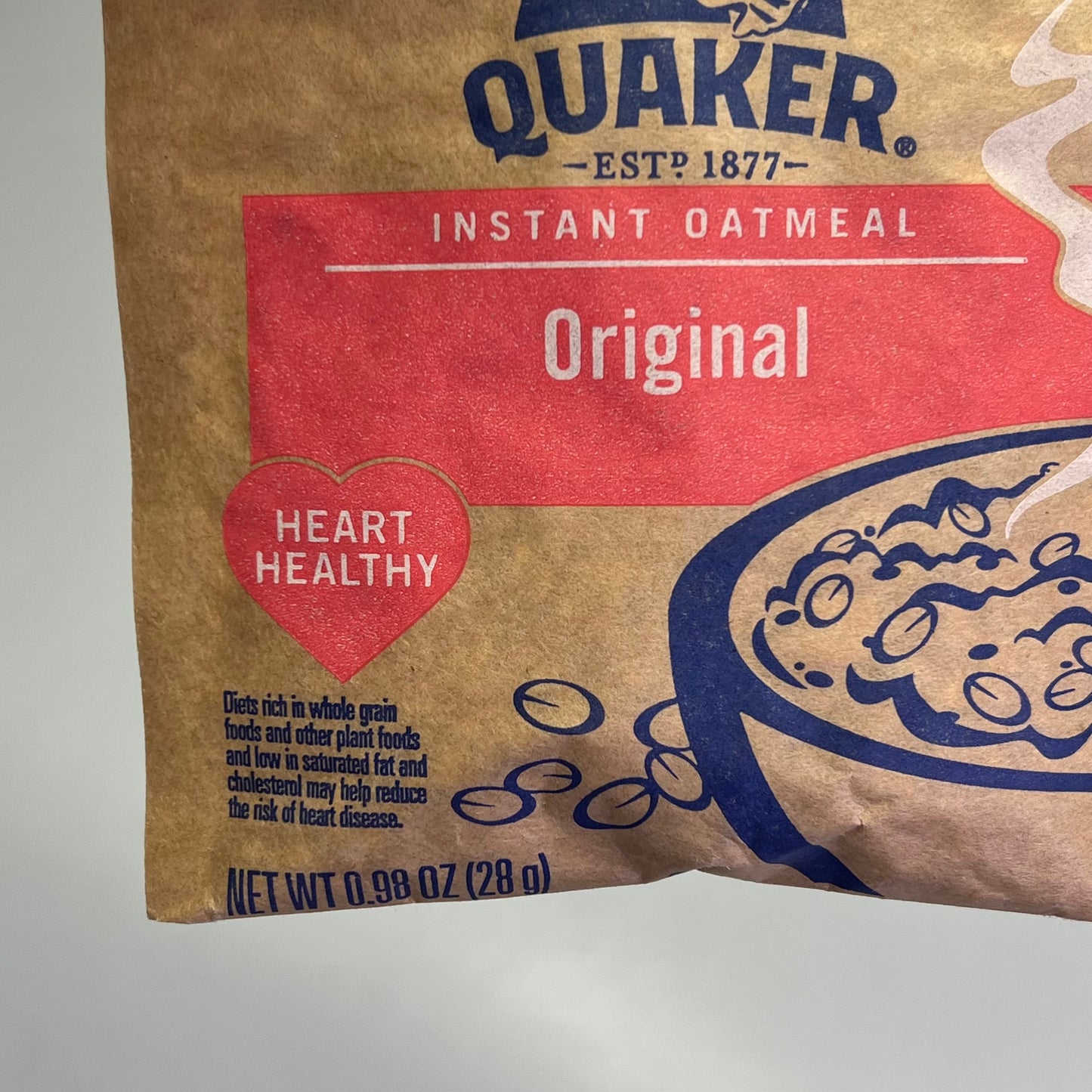 QUAKER (48 COUNT) Instant Oatmeal Original Flavor Individual Packages BB 05/26