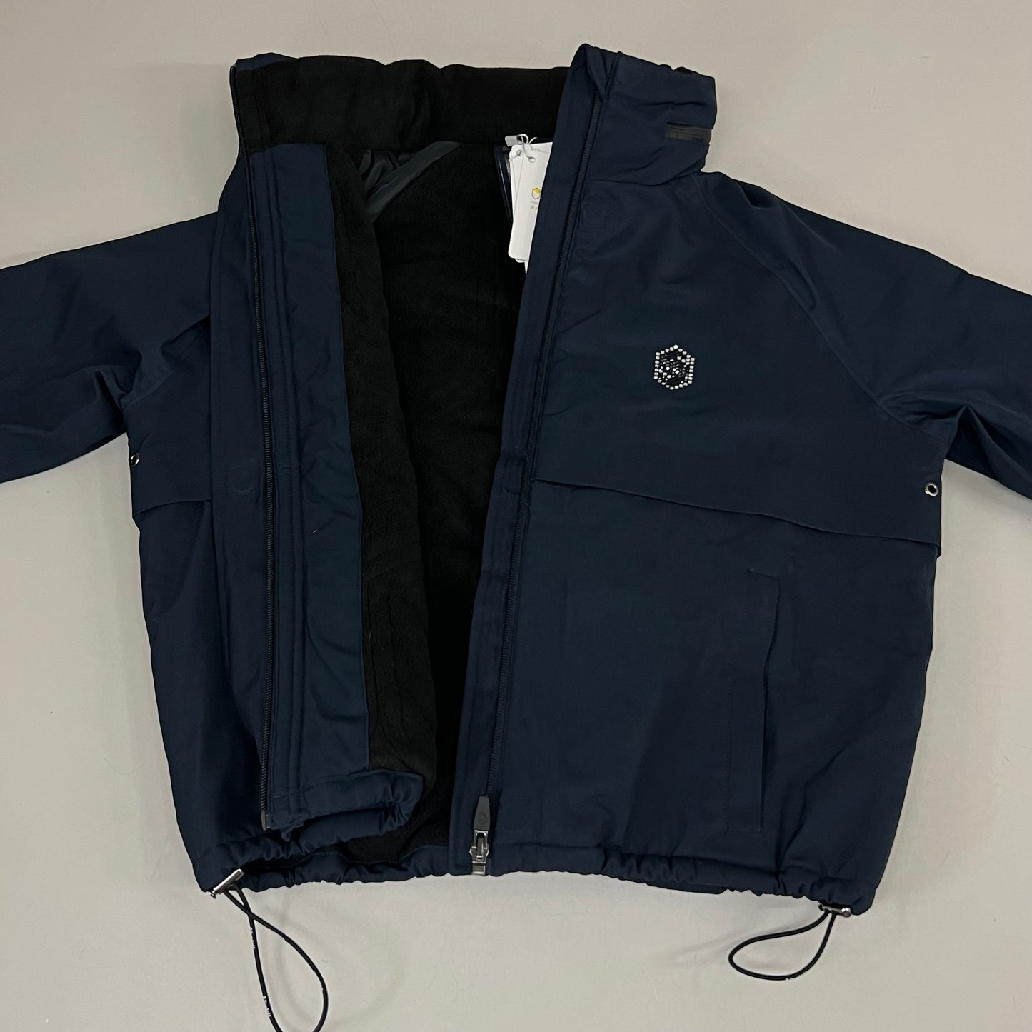 SAMSHIELD Lina Equestrian Winter Coat Waterproof Rain Jacket Women's Sz S Navy Blue