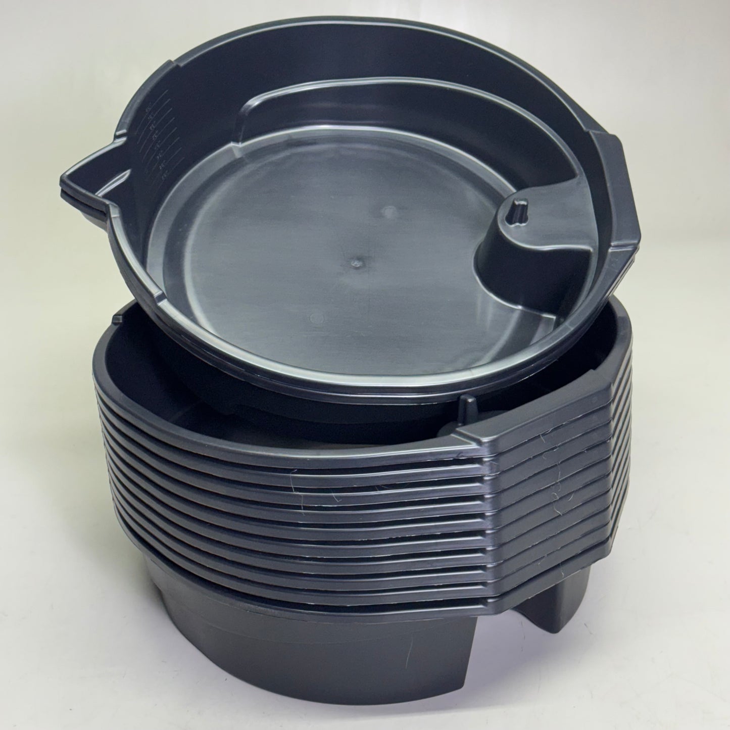 FLOTOOL (12 PACK) 8 Quart Drain Pan Sz 16.5” L x 15” W x 4” H, Black 42108MI