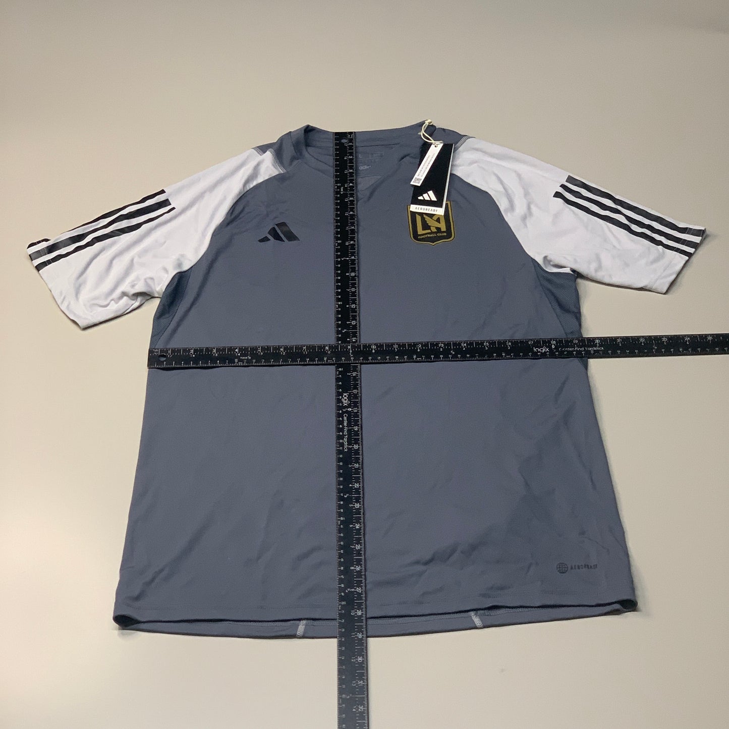 ADIDAS LAFC Los Angeles Football Club Training Jersey Short Sleeve Grey L 118436 210