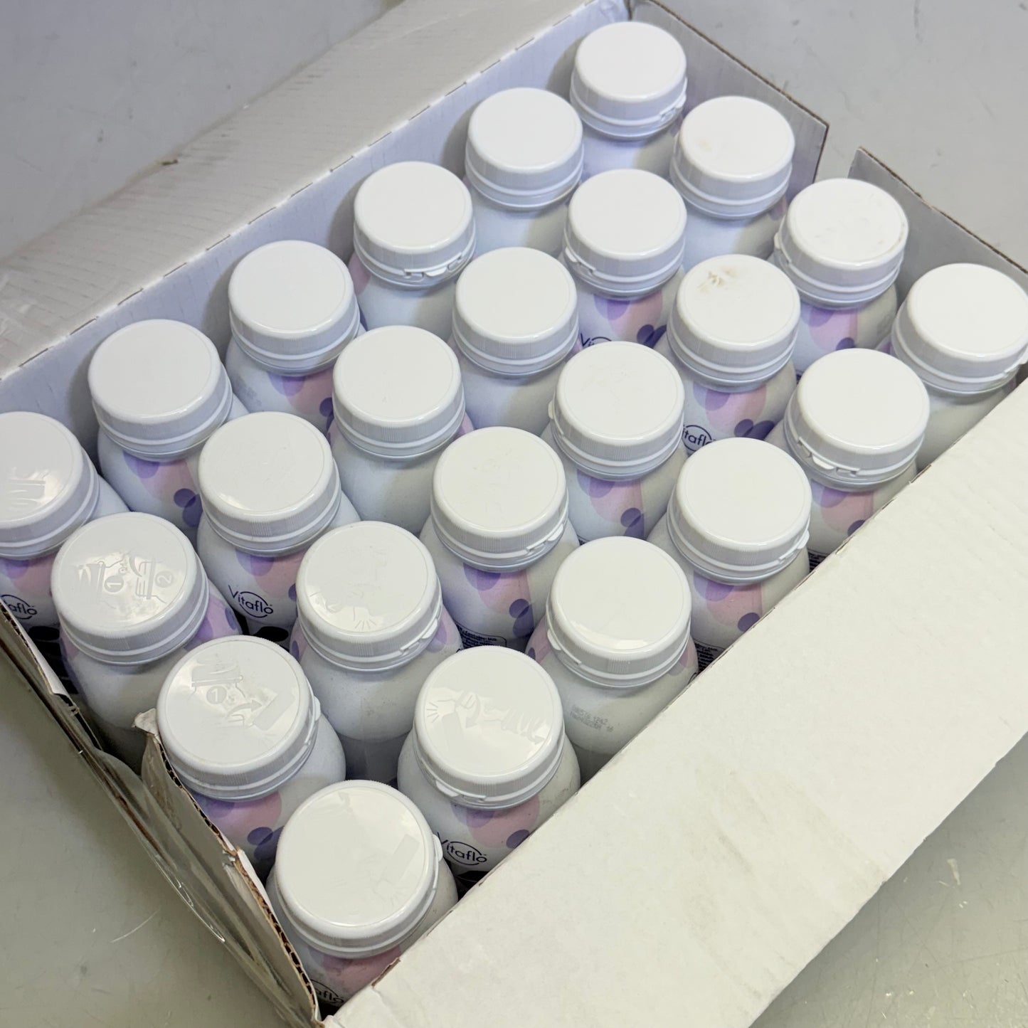 ZA@ VITAFLO (24 PACK) K-Flo 8.45 fl oz Vanilla BB 11/ (New- Slightly Lined)