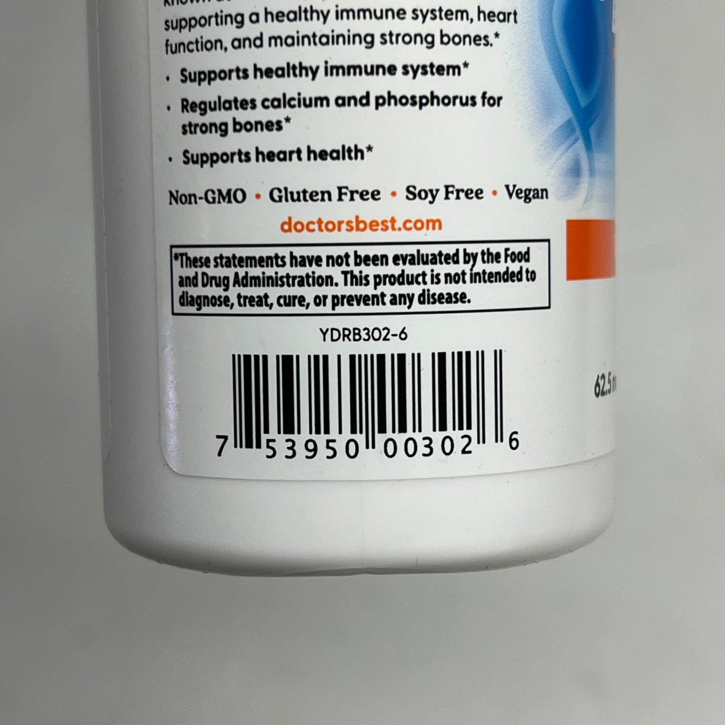 DOCTORS BEST  (2 PACK) Vegan D3 2500 Iu Vitamins Soy Free 60 Capsules Per Bottle
