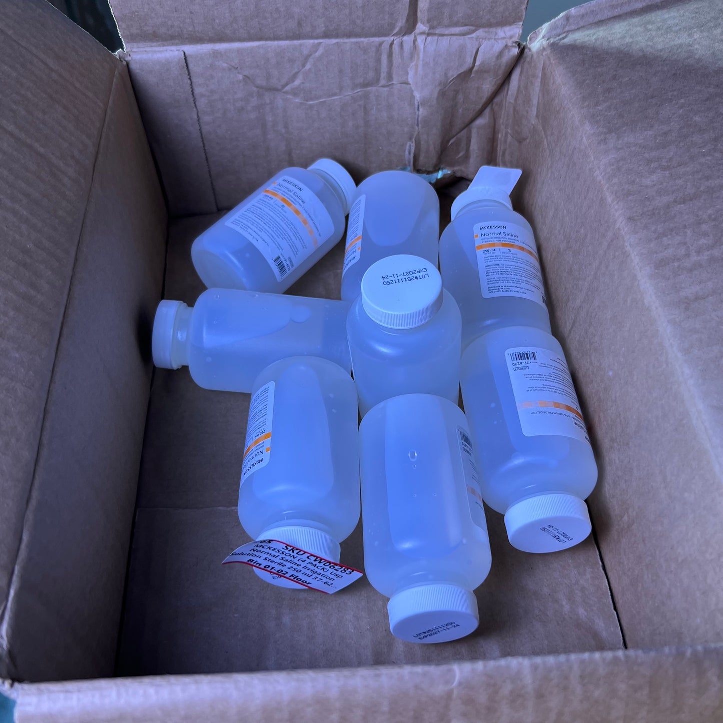 ZA@ Pallet of MIXED Underwear, Saline Irrigation Solution, Paper Bags, Biogel Latex Surgical Indicator Underglove, Plastic Hose, Etc... (AS-IS)
