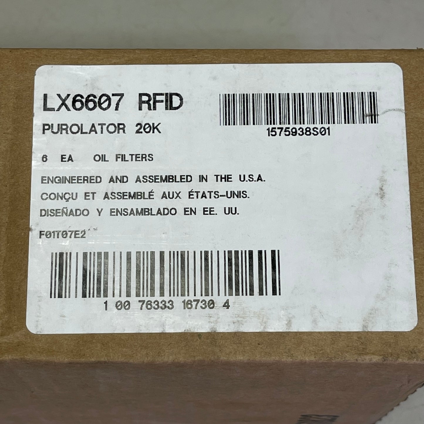 PUROLATOR (6 PACK) Maximum Protection Oil Filter 20000 Miles LX6607