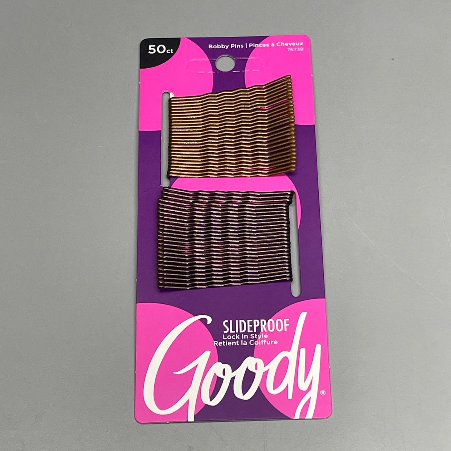 GOODY 3 Sets of 50! Metallic Bobby Pins Brunette 150 CT 3000465 (New)