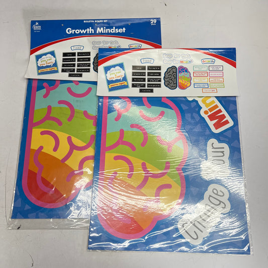 CARSON DELLOSA (2 PACK) Bulletin Board Set Posters Growth Mindset 29 Pieces