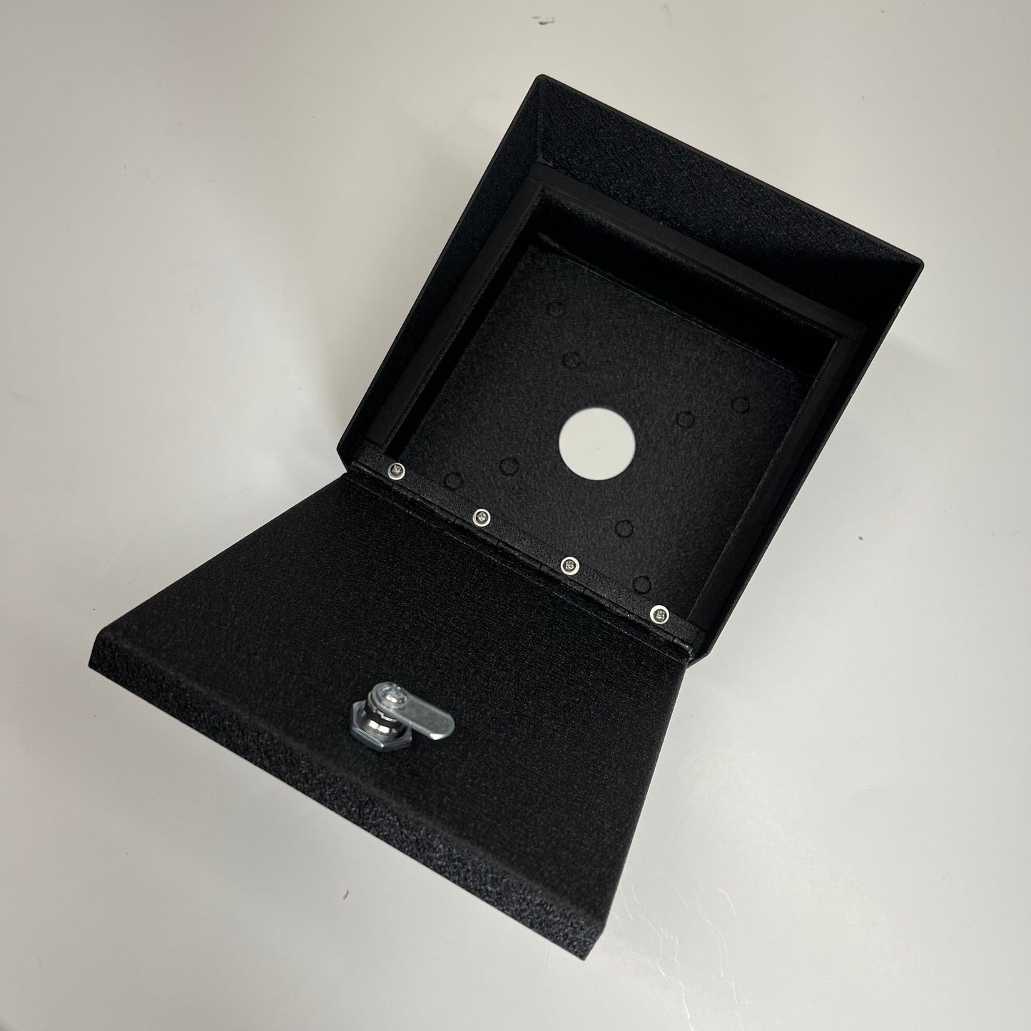 PEDESTAL PRO Square Steel Housing for Low Voltage Security 8" Black MC-CS-08-E