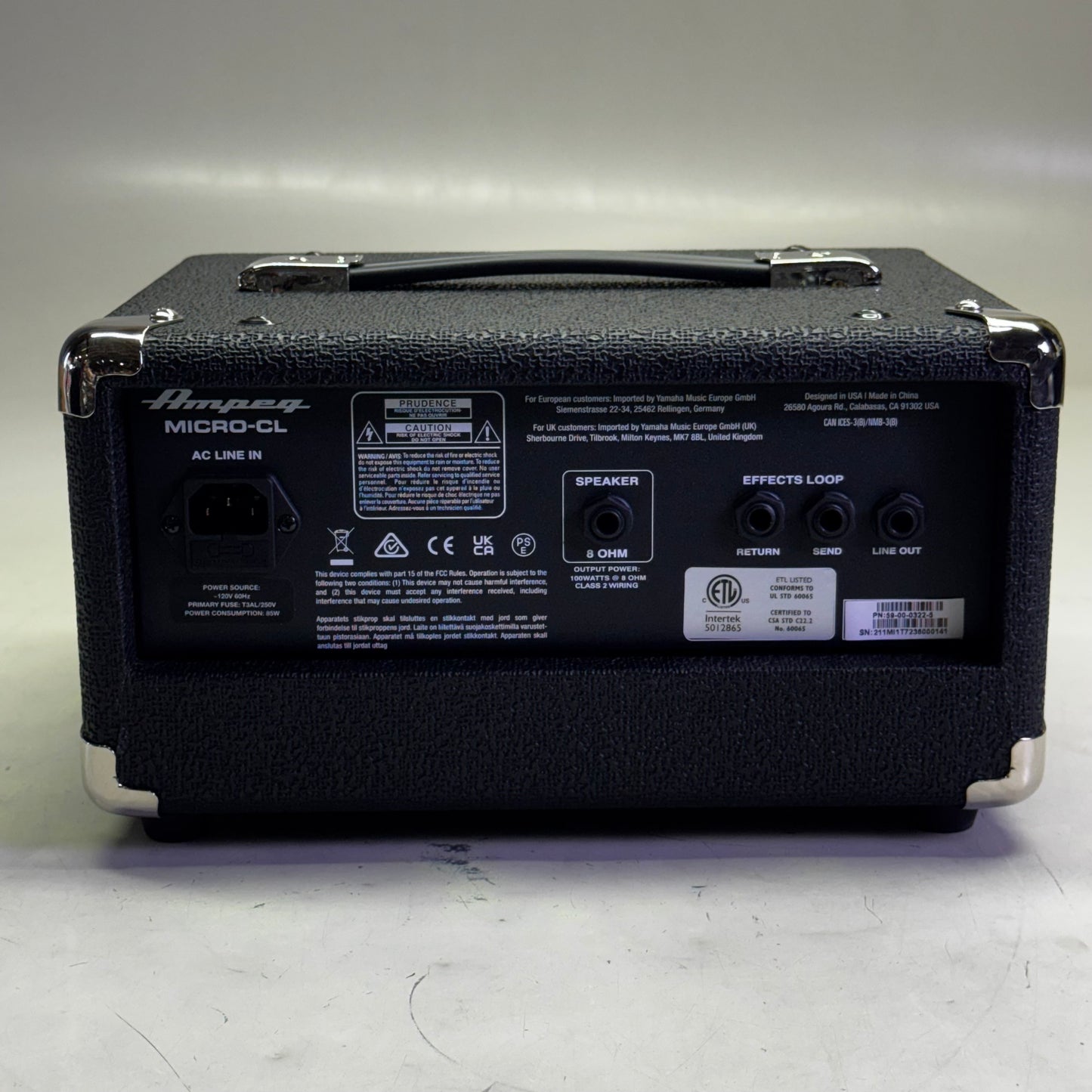 AMPEG Micro-CL 100 Watt Bass Stack 2x10" Cabinet 3 Band EQ MICRO-CL&MC-210E