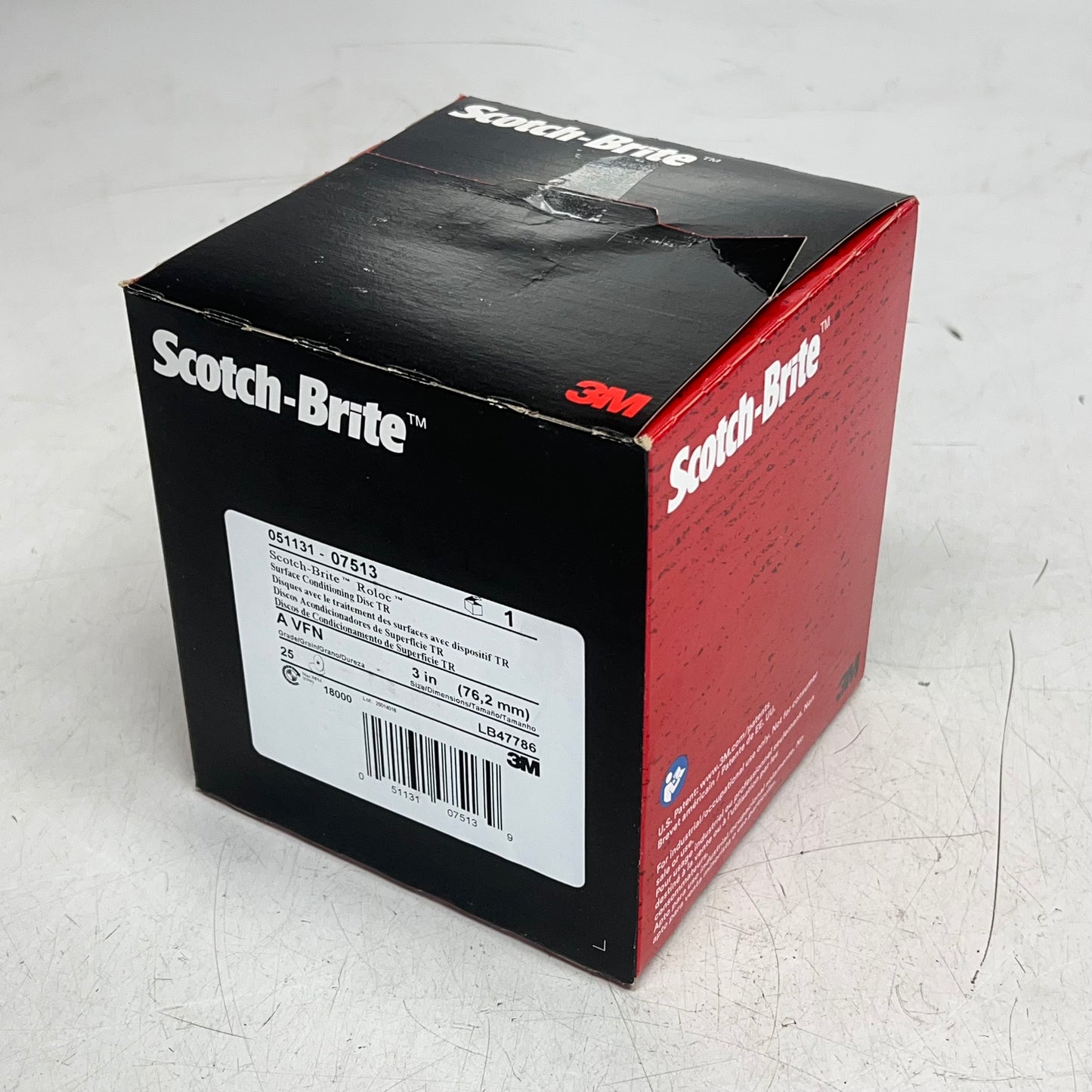 SCOTCH-BRITE (25 PACK) Roloc Surface Conditioning Disc 3" Blue 051131-07513