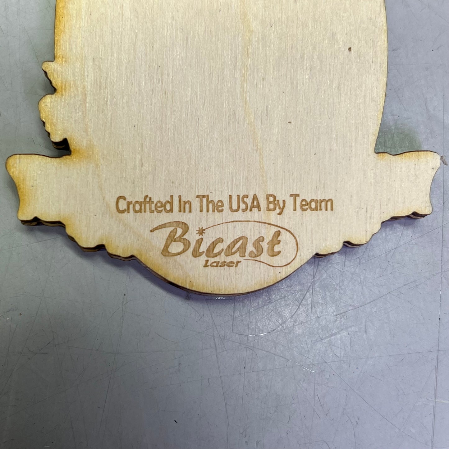 (2 PACK) Blue Whale Laser Cut Wood Collectable Ornament Juneau Alaska Souvenir