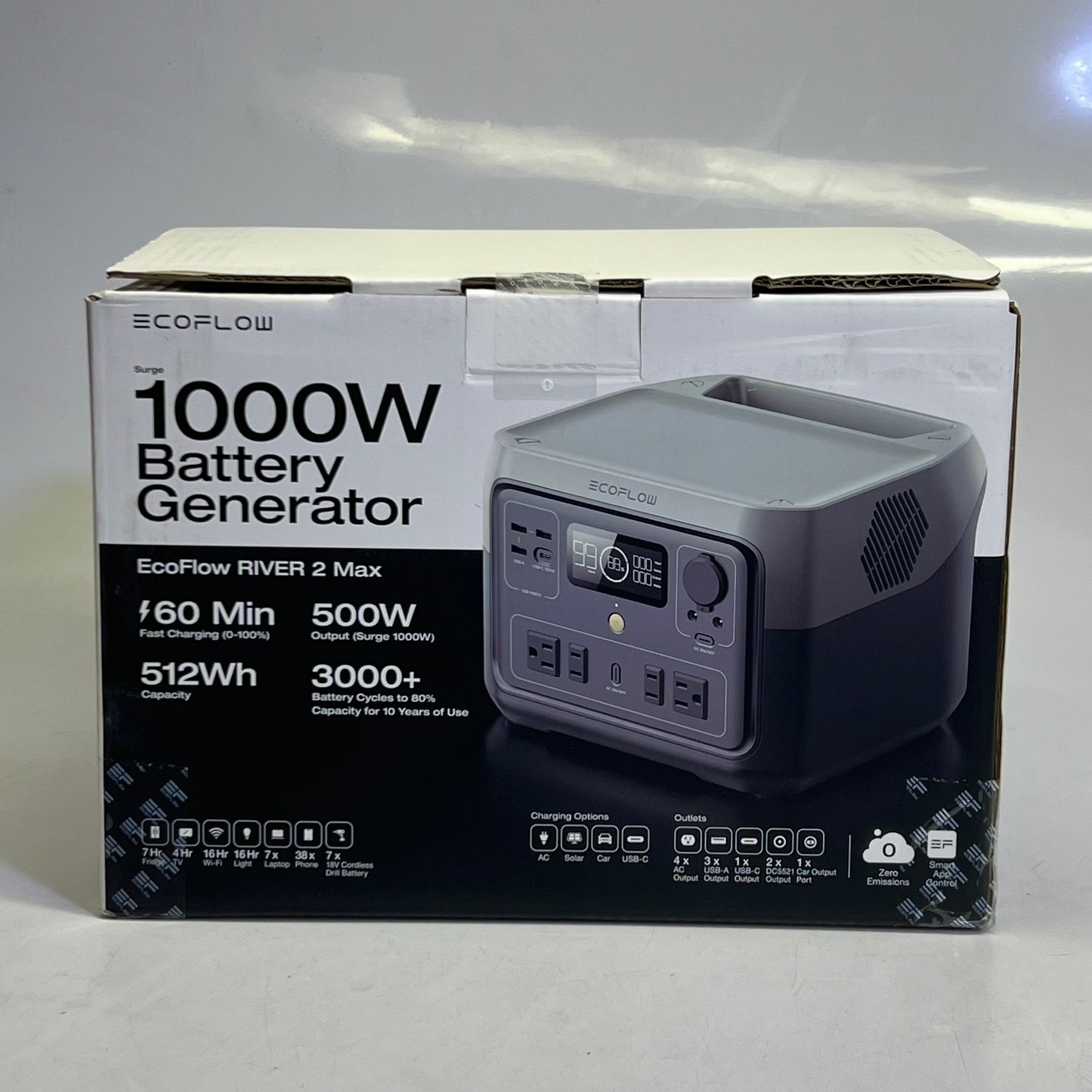 ZA@ ECOFLOW 1000W Battery Generator EFR610 B