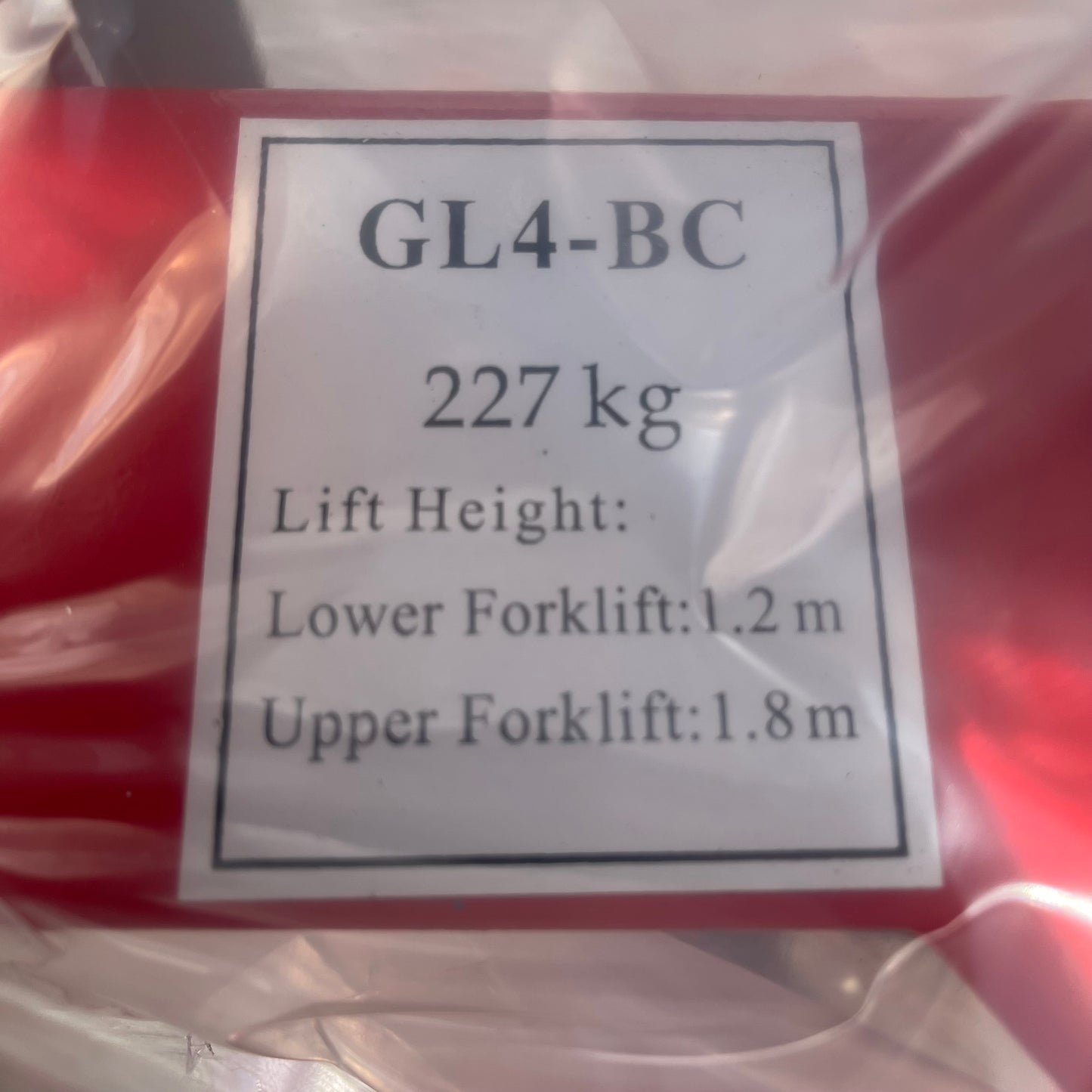 WESCO Hand Winch Lifter, Counter Balance Straddle 68"x47"x29", 500 lbs cap Red 273517 (B)