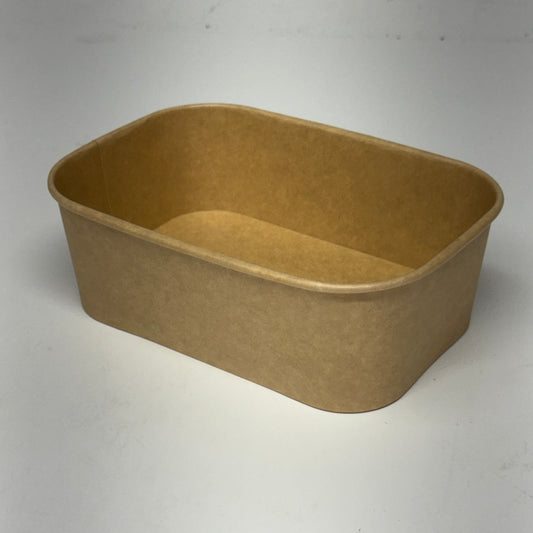 ZA@ CHOICE (300 PACK) 24 oz. Rectangular Kraft PE-Lined Microwavable Take-Out Container AC-24OZRECT-KRAFT (New Other, Distressed Box)