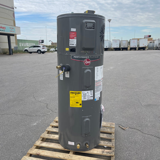 Z@ RHEEM Hybrid Electric Water Heater 50 gal Grey XE50T10H45U1 (New, Small Dent)