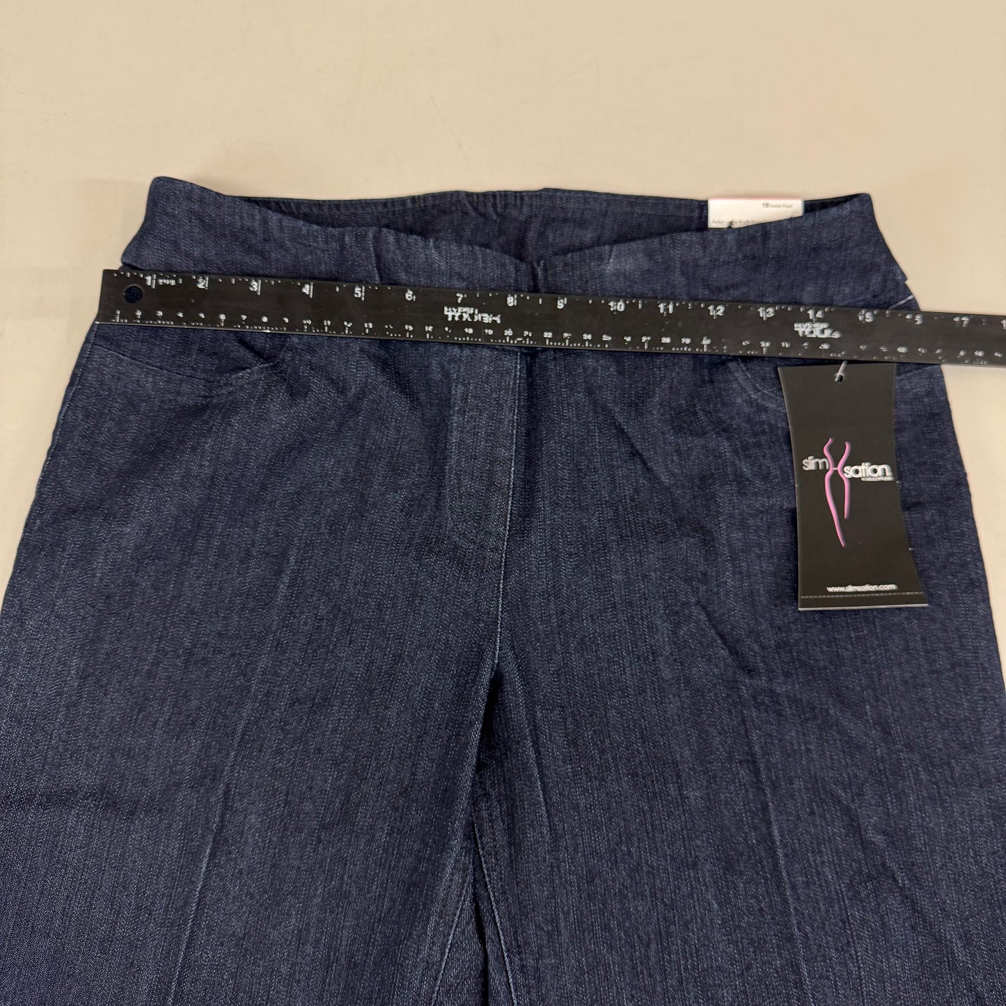 MULTIPLES Ankle Pant Petite Women's Sz 10 Denim M2604P