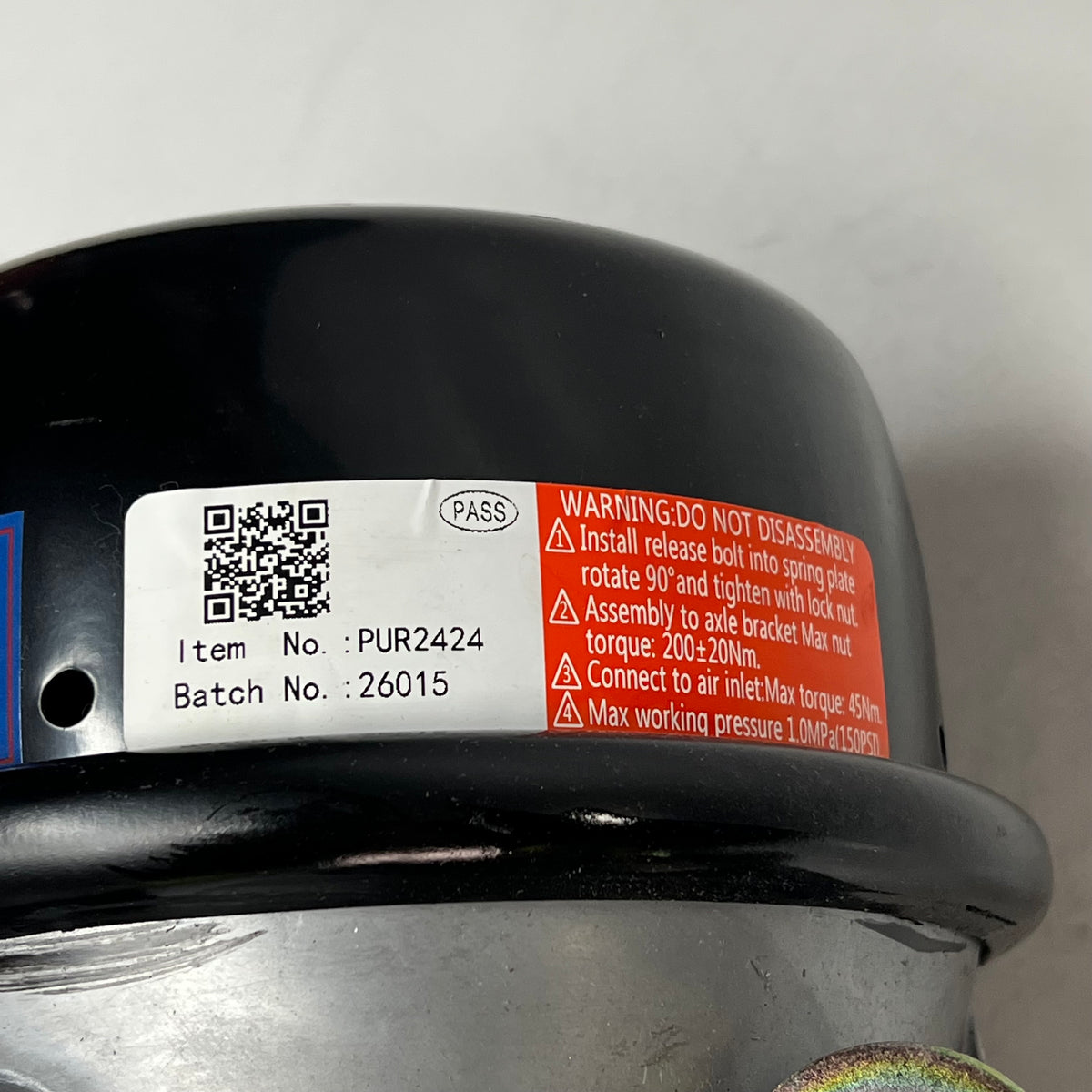 PUR-STOP Commercial Spring Brake Chamber 3/8-18 NPTF Air Inlets  PUR2424