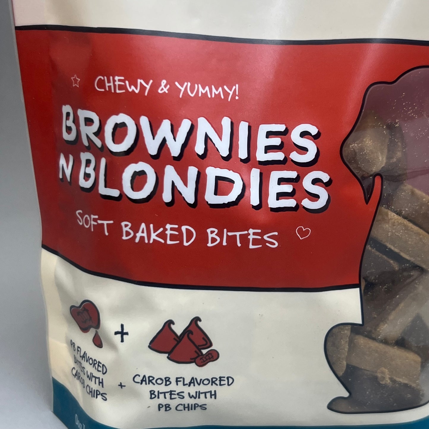 ZA@ WIGGLES & WAGS (2 PACK) Brownies N Blondies Dog Food Treats 12oz (Exp 11/24)