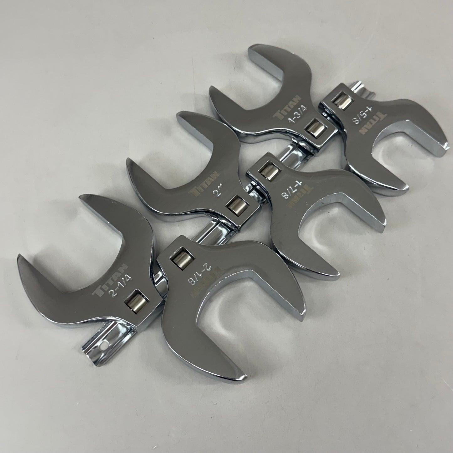 TITAN (6 Piece) Professional Tools Crowfoot Wrench Set 1-5/8 to 2-1/4" 17676