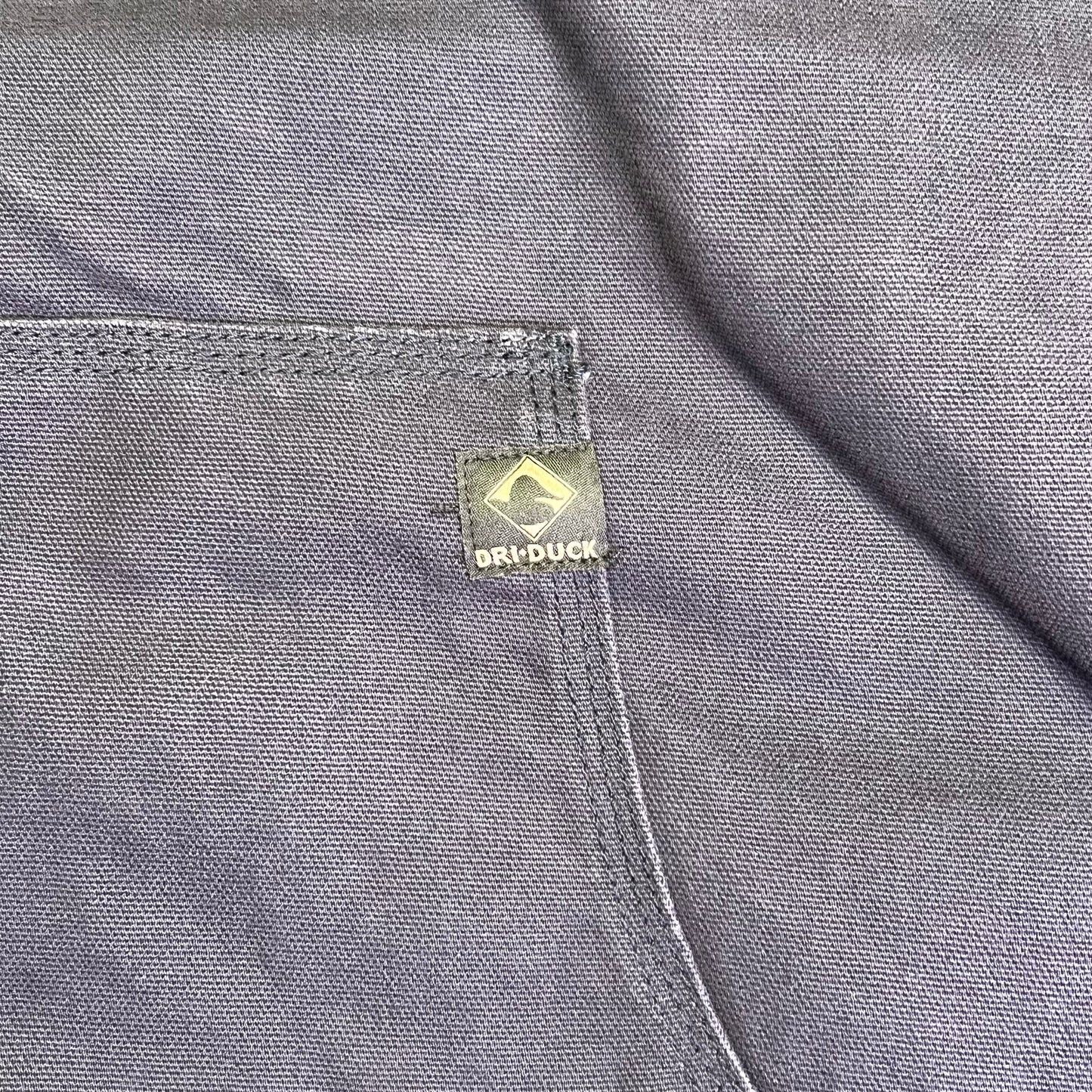 DRI DUCK Boulder Cloth Canvas Cheyenne Hooded Jacker Men's Sz L Navy Blue 5020