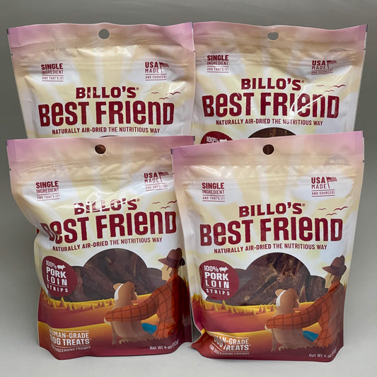 ZA@ BILLO’S BEST FRIEND (4 PACK) Pork Loin Strips 4oz Each BB 11/24