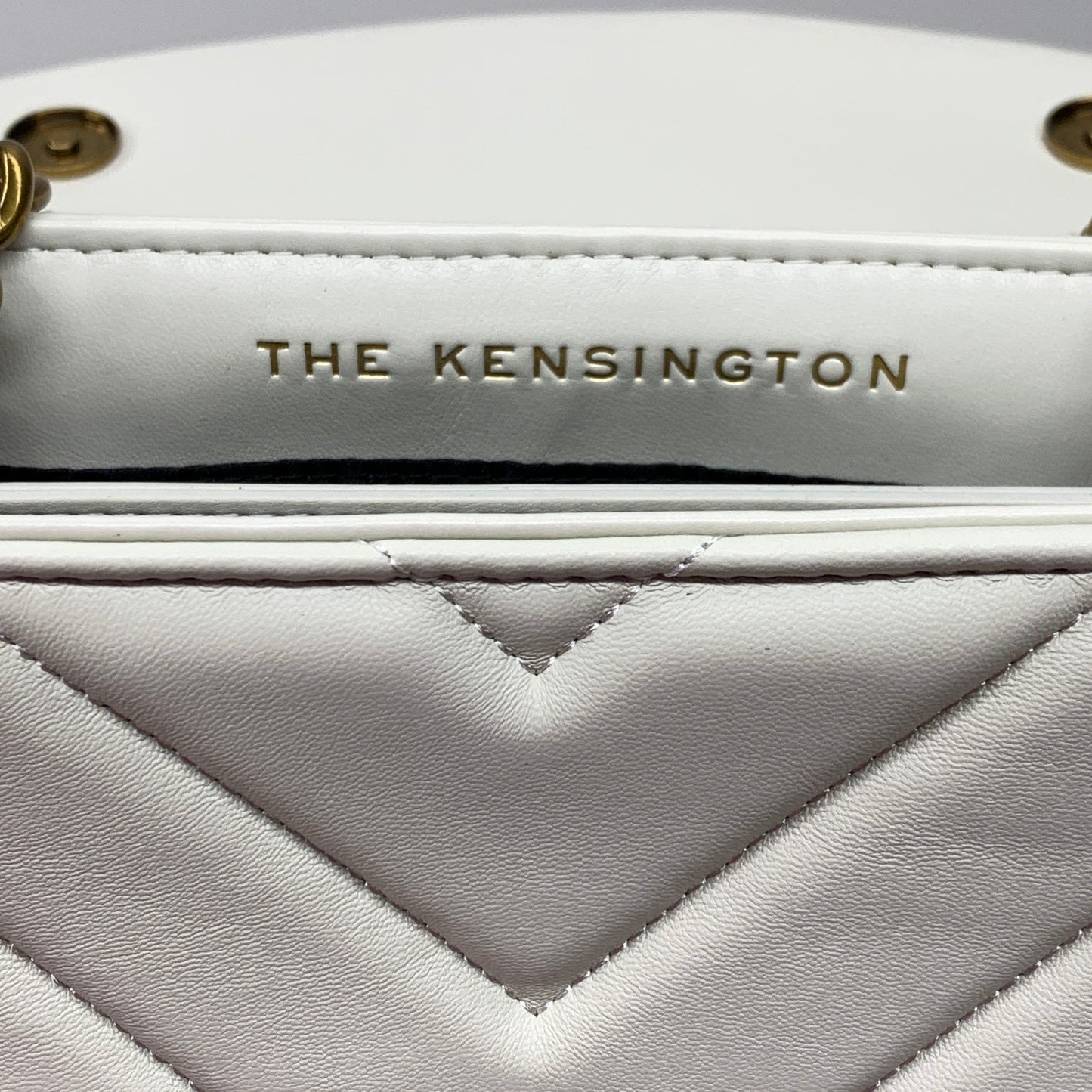 KURT GEIGER Leather Kensington Evil Eye Bag 11" x 8.5" Bone 9547841109 New