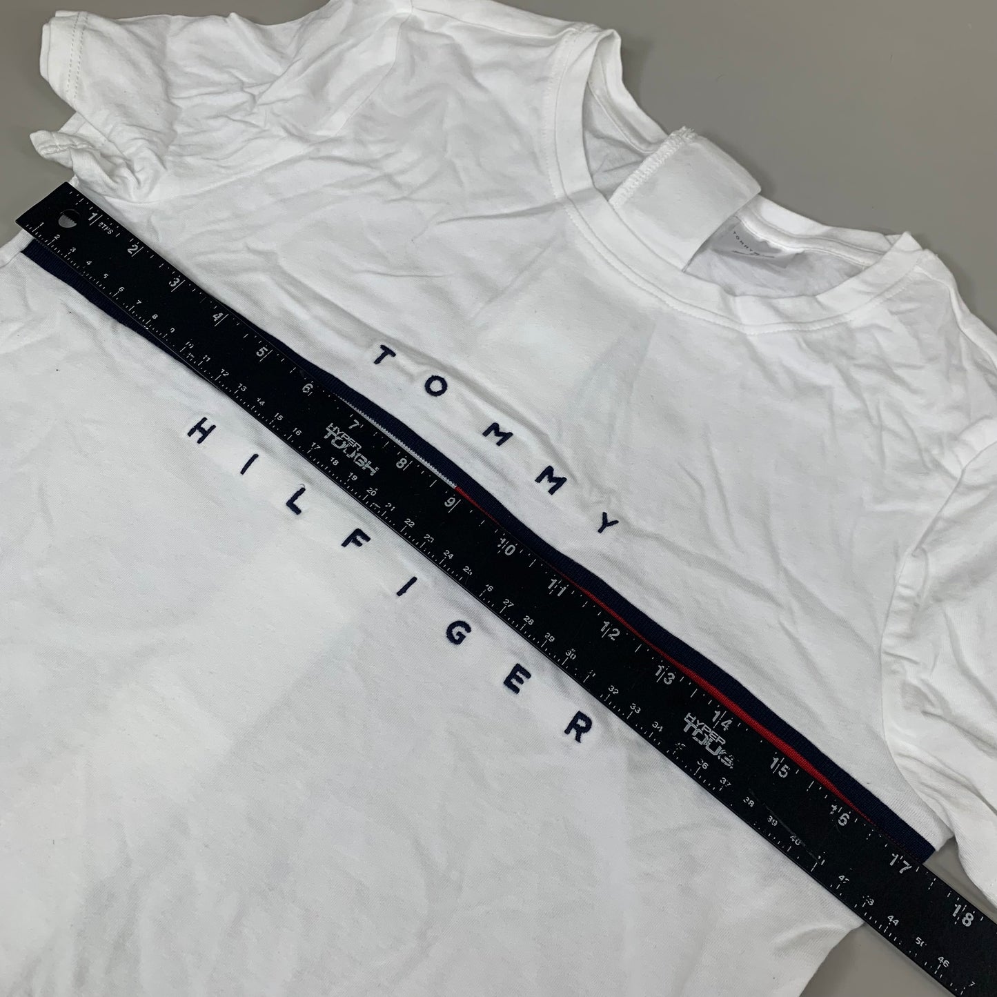 TOMMY HILFIGER Adaptive Short Sleeve Hook & Loop T-Shirt White Women's SZ S/P Signature Stripe (New Other)